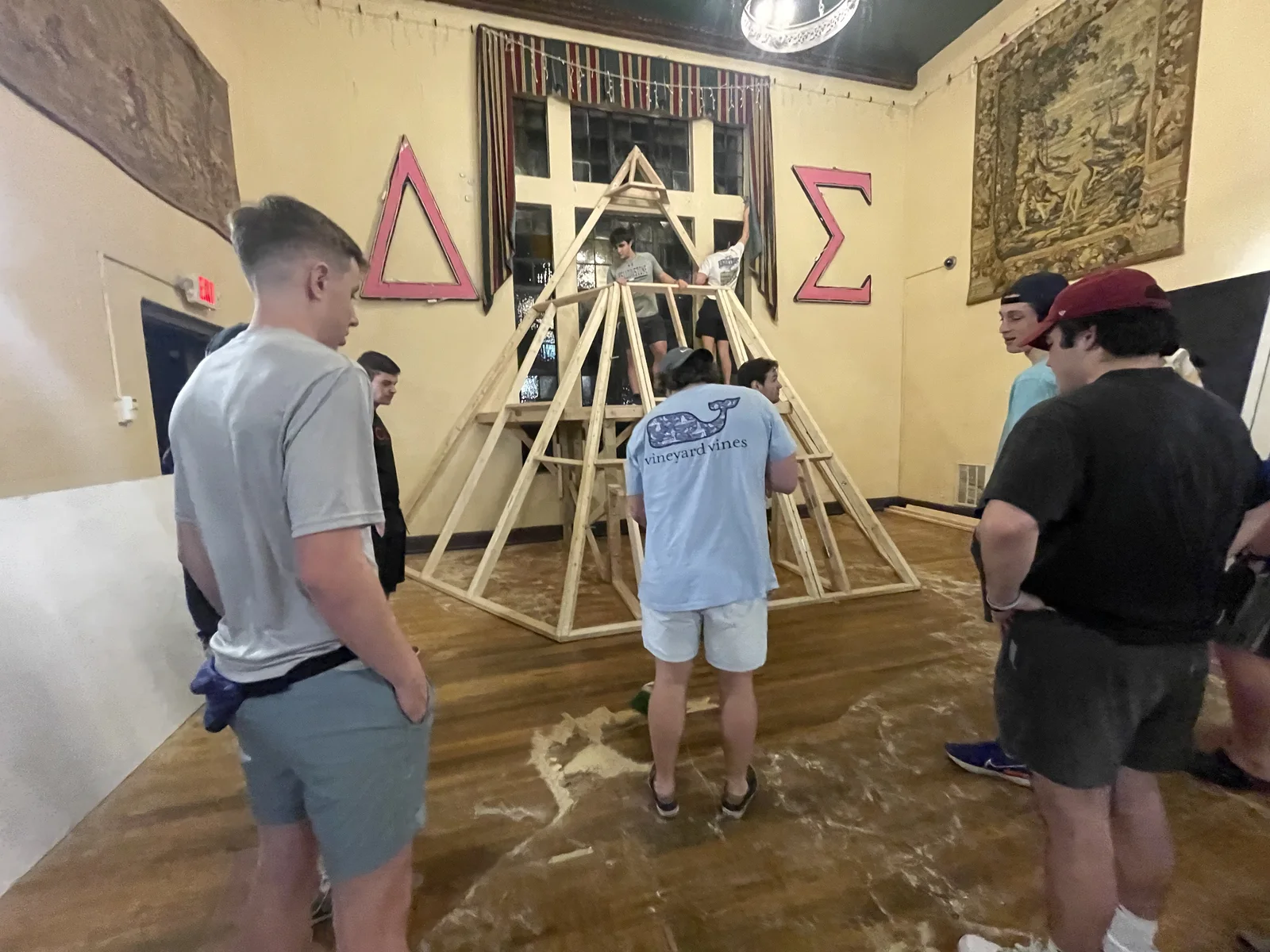 Building the collapsible 21-foot DJ pyramid