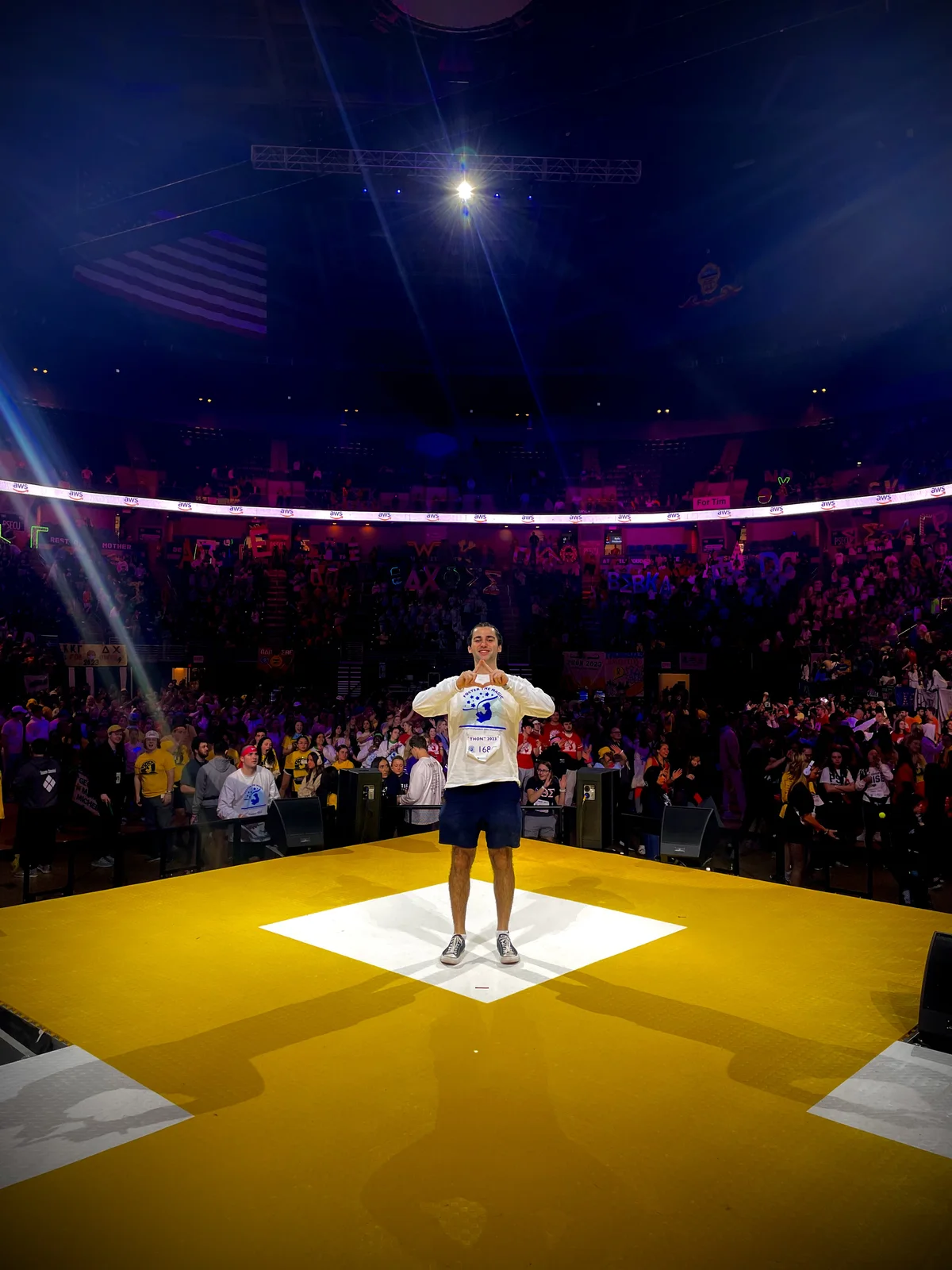 Nathan Leo dancing in Penn State THON